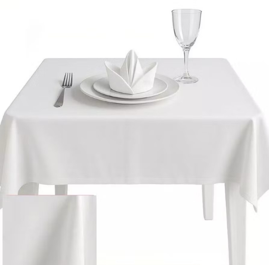 Toalha de Mesa Tecido Oxford Branco 1.0x1.0m