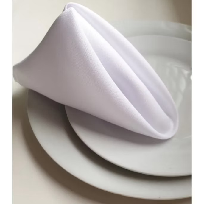 Guardanapo de Tecido Oxford Branco 33x33cm